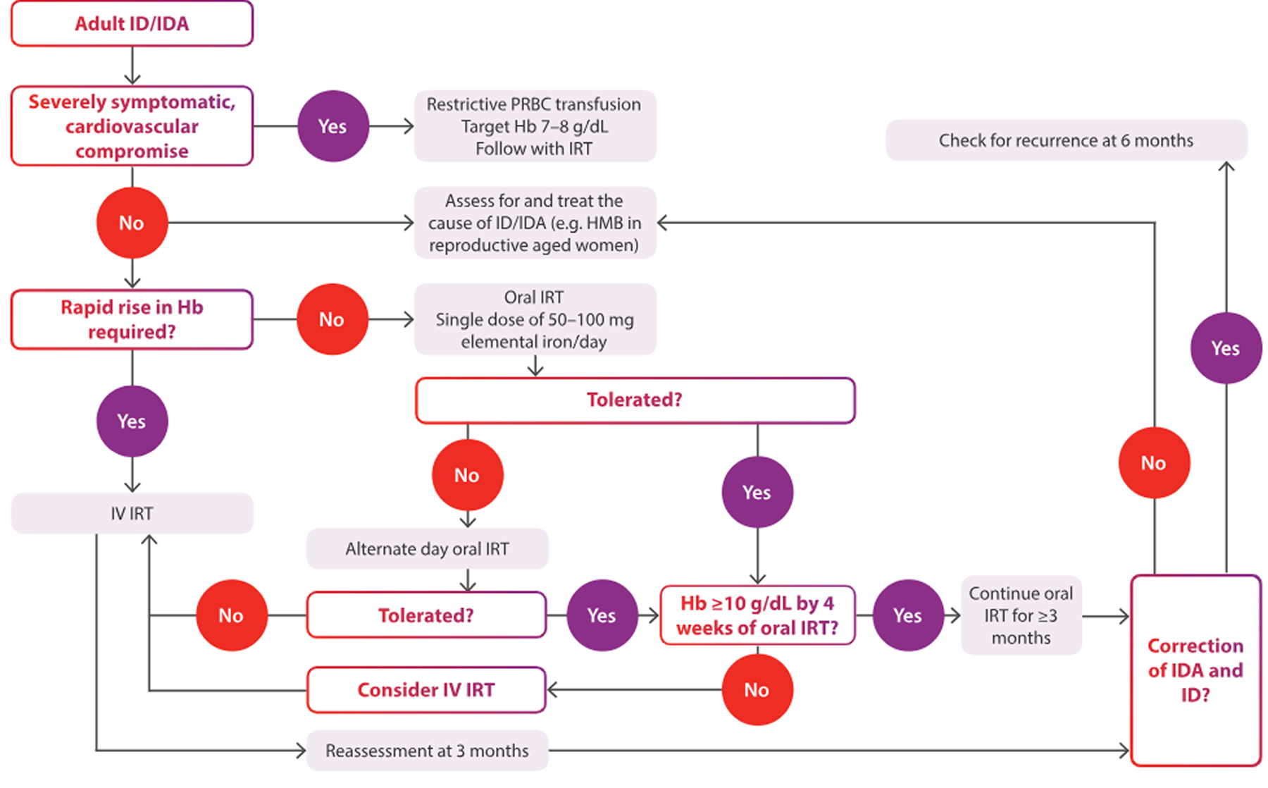 Ferinject EHA guidelines: ID/IDA treatment algorithm4 Reproduced from Iolascon et al. 2024.